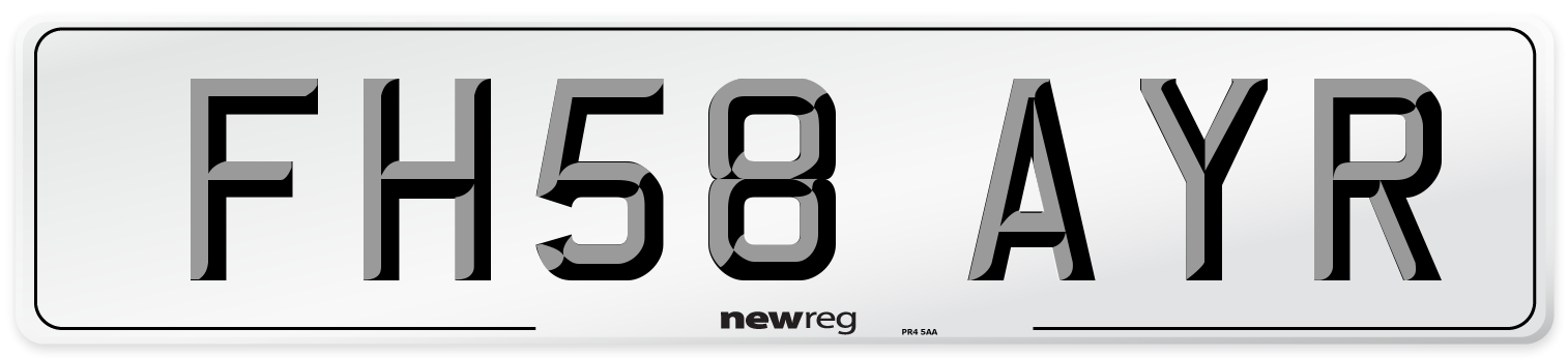 FH58 AYR Number Plate from New Reg